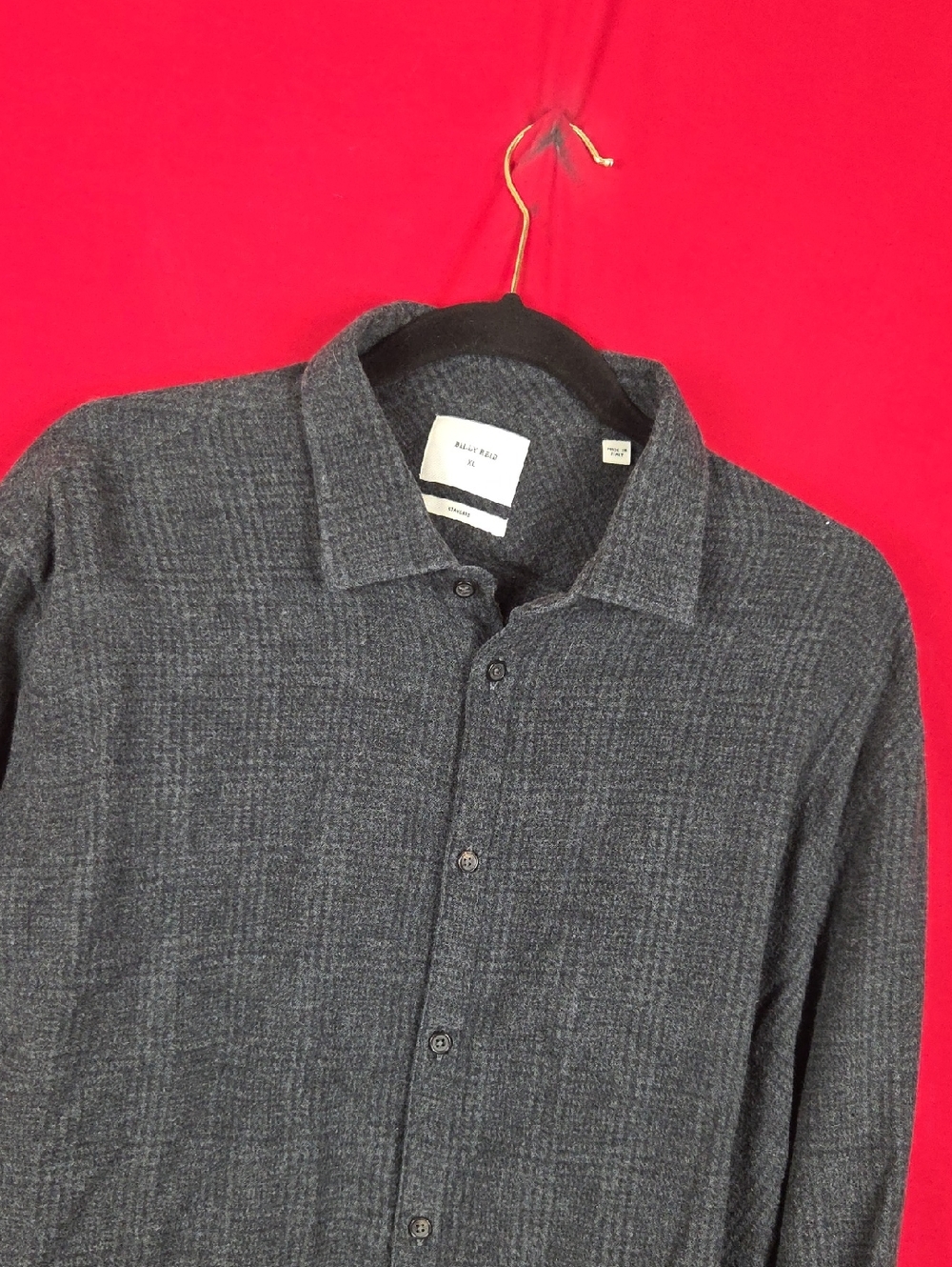 BILLY REID Walker Shirt Button Down Charcoal Men's Size XL - Picture 3 of 7